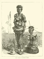Zulu-Mädchen im Tanzkleid
