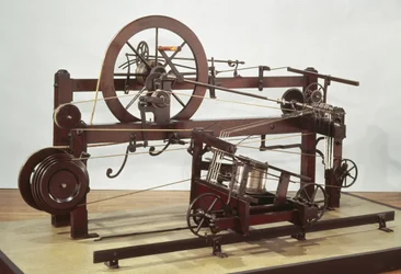 Replik des Spinnmule-Rahmens, erfunden von Samuel Crompton, ca. 1772-79