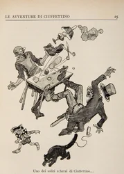 Illustration aus Le Avventure di Ciuffettino