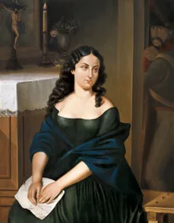 Porträt von Policarpa Salavarrieta (1795-1817), Heldin der Unabhängigkeit Kolumbiens