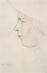 Porträt der Schwester des Künstlers, Gladys Laughton, 8. August 1909