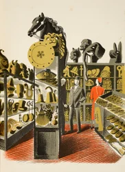 Theaterkostüm- und Requisitenverleih, Illustration aus 
