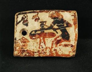 Ein Töpfer an seiner Drehscheibe