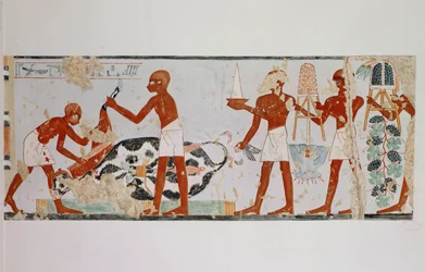 Metzger und Träger von Opfergaben