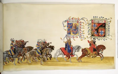 Ganzseitig: Detail aus dem Triumphzug, ca. 1550-1600