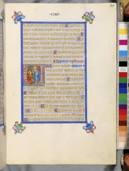Vollseite: Gerahmter Text mit verzierter Initiale 