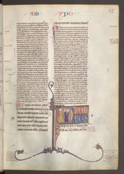 Ganzseitig: Text und historiierte Initiale