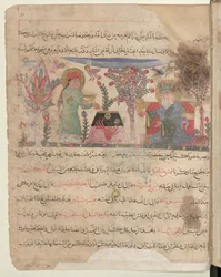 Der Arzt Philagrius und sein Assistent bei der Zubereitung von Theriak