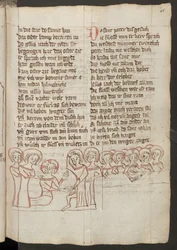 Text mit farbiger Zeichnung
