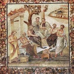 Platon und seine Philosophenschule. Aus Pompeji
