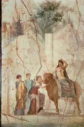 Römische Wandmalerei aus dem Haus des Jason, Pompeji: Der Raub der Europa