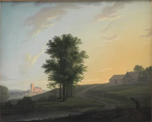 Abendlandschaft bei Gentofte, nördlich von Kopenhagen