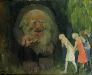 Der Troll lockte die Mädchen mit Gold