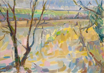 Der überflutete Cherwell von Rousham II