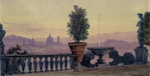Ein Blick auf Florenz von den umliegenden Hügeln, 1904