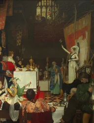 Edward IV wird von William Canynges in seinem Haus in der Redcliff Street unterhalten