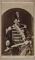 Porträt von Nasser al-Din Shah Qajar 1831-1896, Schah von Persien, ca. 1870