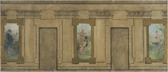 Skizze für das Rathaus von Courbevoie: Die Lebensalter. Jugend. Kindheit. Jugend, 1884
