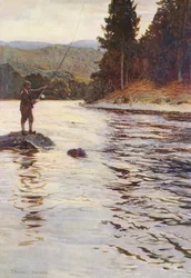 Lachsangeln am Faskally-Wasser