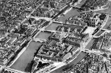 Gesamtansicht der Île de la Cité, Paris, 1931