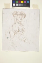 Sitzende Frau