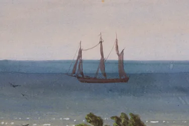 Detail des Triptychons eines Atolls, 1871