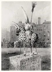 Die Statue auf dem Leicester Square, am Mittwochmorgen, 17. Oktober 1866
