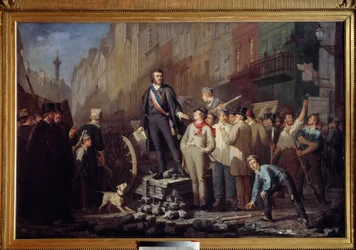 Alphonse Baudin (1811-1851) auf der Barrikade des Faubourg Saint Antoine am 3. Dezember 1851