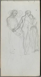 Skizzenbuch, Seite 10: Umarmende Figuren