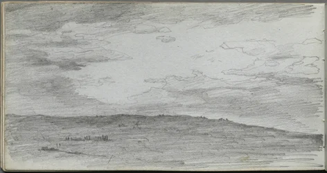 Skizzenbuch, Seite 34: Landschaftsstudie