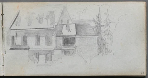 Skizzenbuch, Seite 49: Architektonische Studie