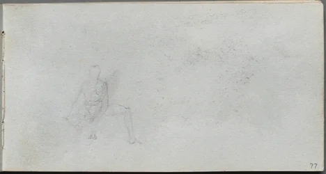 Skizzenbuch, Seite 77: Figurenstudie