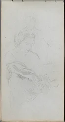 Skizzenbuch, Seite 82: Studie von Figuren