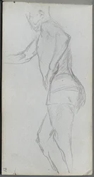 Skizzenbuch, Seite 87: Figurenstudie