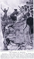 Die Ermordung des Megallis 135 v. Chr.