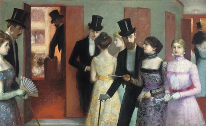 Soiree in der Oper, ca. 1900