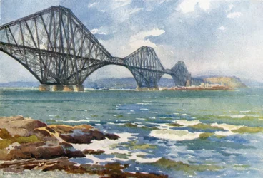 Forth Bridge und Küste von Fife