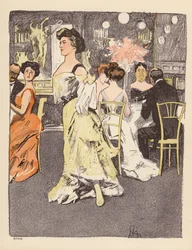 Illustration für Berliner Balle von Rideamus (Farblithographie)