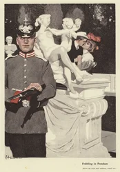 Frühling in Potsdam (Farblithographie)