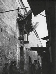 Hengchoufu, Hunan, Gasse (s/w Foto)