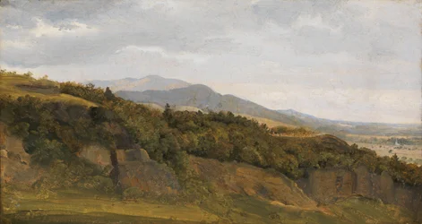 Deutsche Landschaft mit Blick auf ein weites Tal