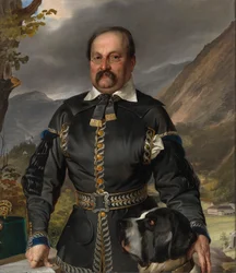 Franz Anton Ritter von Jakomini in Bergmannsuniform