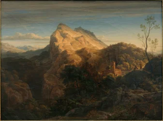 Abendliche Landschaft bei Olevano
