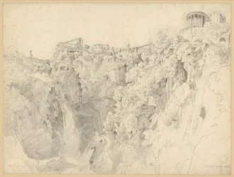 Blick auf Tivoli mit dem Tempel der Sibylle