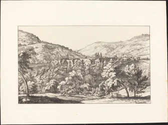 Ansicht des Klosters Neuberg vom Gipfel