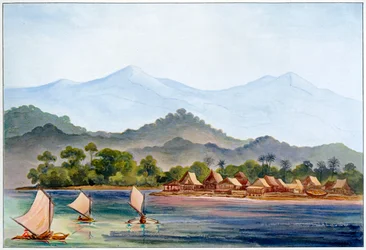 Dorf, Sumatra, Indonesien