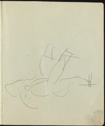 Tänzer und Darsteller Seite aus einem Skizzenbuch, um 1911