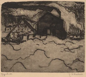 Sandbagger auf der Elbe, 1906