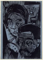 Bauernpaar in der Hütte (Andres und Annamargret Müller)