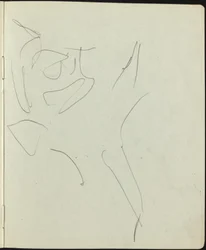 Tänzer und Darsteller (Seite aus einem Skizzenbuch)